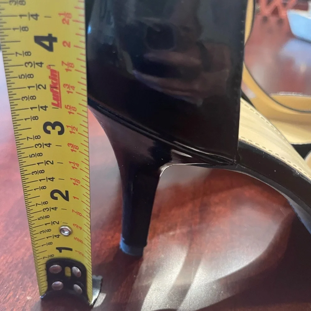 Liz Claiborne Black Patent Heels with Ankle Strap - Picture 5 of 5